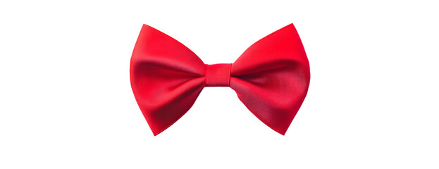 A vibrant red bow tie displayed against a clean background, perfect for formal events or fashion accessories