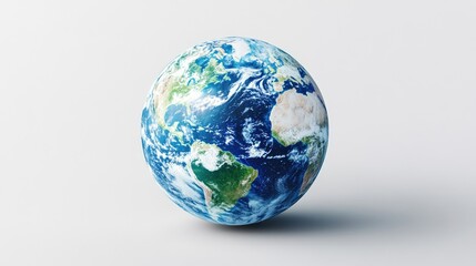 Fototapeta premium 3D rendered planet Earth sphere globe isolated on a transparent background. Save Planet green Earth concept.