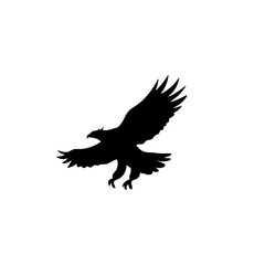 Eagle silhouette vector icon