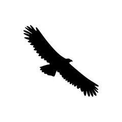 Eagle silhouette vector icon