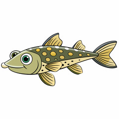 fish on white background