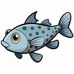 fish on white background