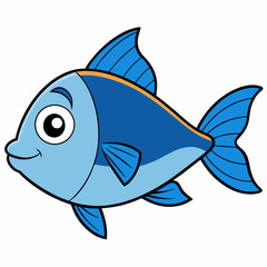 vector illustration of a cartoon fish