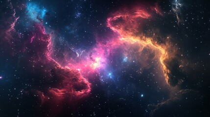 Cosmic Nebula: A Celestial Dance of Colors