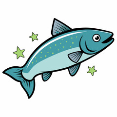 vector illustration of a fish