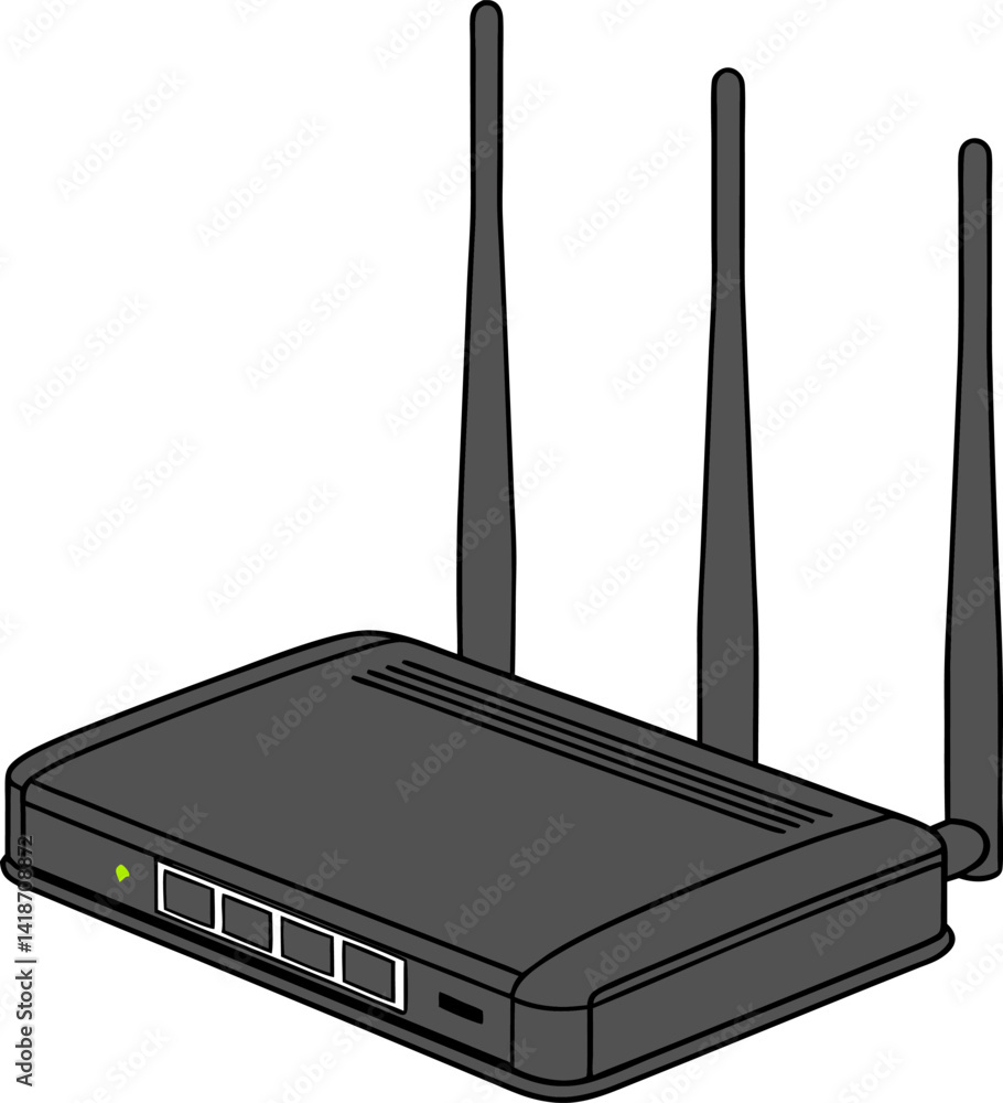 Poster wireless router vector icon on white background