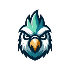 Fototapeta premium parrot head mascot logo vector illustration