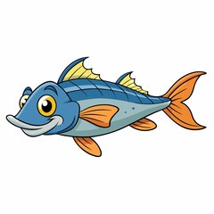 cartoon fish with a fish
