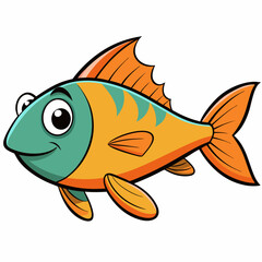 vector illustration of a fish
