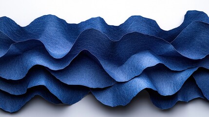 Obraz premium Abstract blue wavy folds