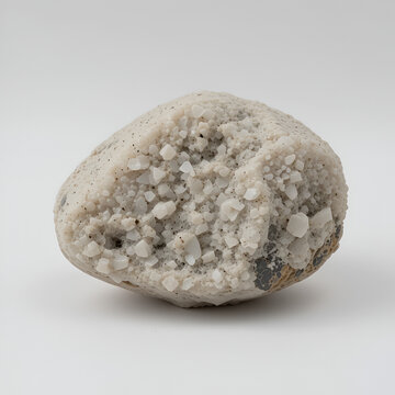 rough Edenite stone on white