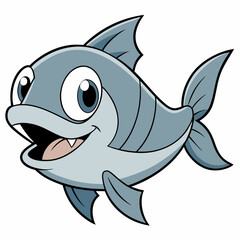 cartoon shark vector illustration