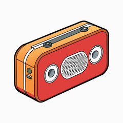 retro radio cassette recorder