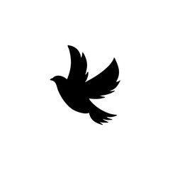 Flying bird silhouettes