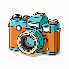 retro camera vector illustration