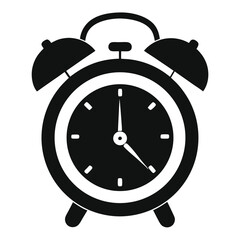 alarm clock silhouette vector icon