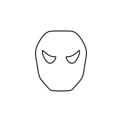 Mask superhero carnival outline icon