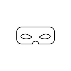 Mask superhero carnival outline icon