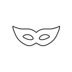 Mask superhero carnival outline icon
