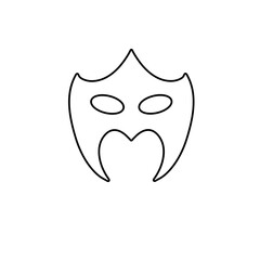 Mask superhero carnival outline icon