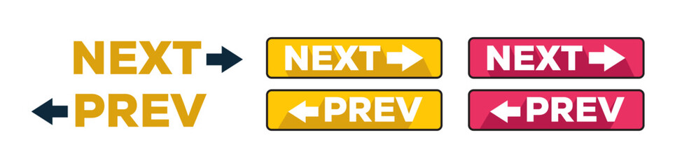 Navigation Buttons Next Prev Arrow UI Design Icons