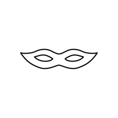 Mask superhero carnival outline icon