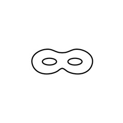 Mask superhero carnival outline icon