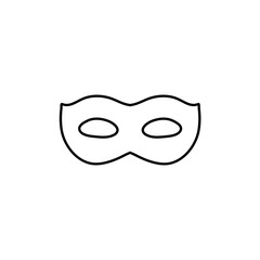 Mask superhero carnival outline icon