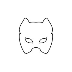 Mask superhero carnival outline icon
