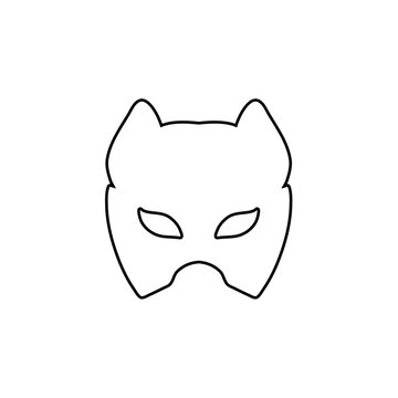 recommend clip art: Mask superhero carnival outline icon