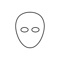 Mask superhero carnival outline icon