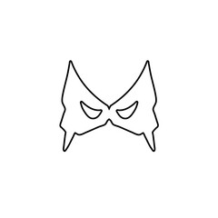 Mask superhero carnival outline icon