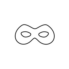 Mask superhero carnival outline icon
