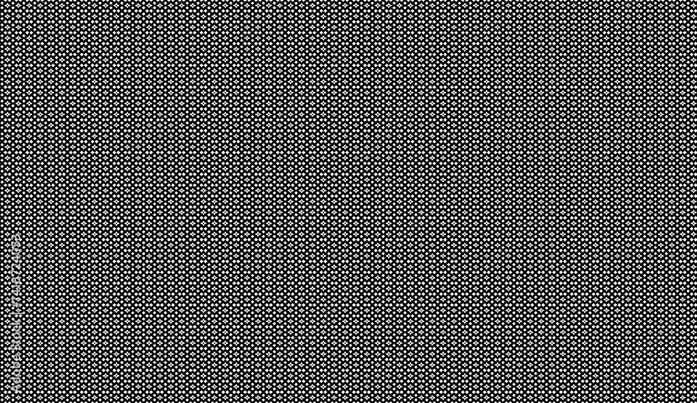 Poster seamlessly arranged small white squares on a black background creating an optical illusion, perfect 