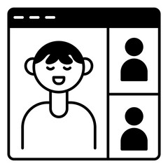Video Call Interface black icon