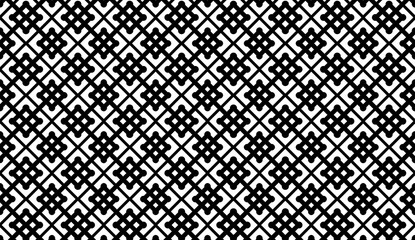 Seamless geometric pattern creating an optical illusion with black lines on a white background, perfect for backgrounds, textiles, and decorative designs