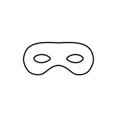 Black outline masquerade carnival mask