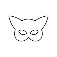 Black outline masquerade carnival mask