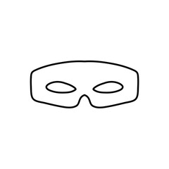 Black outline masquerade carnival mask