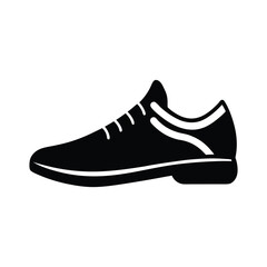 shoes icon of silhouette vector illustration on white