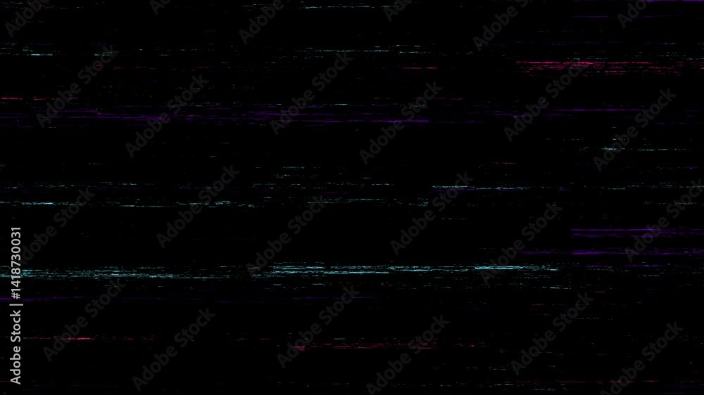 Poster subtle colorful glitch static animation