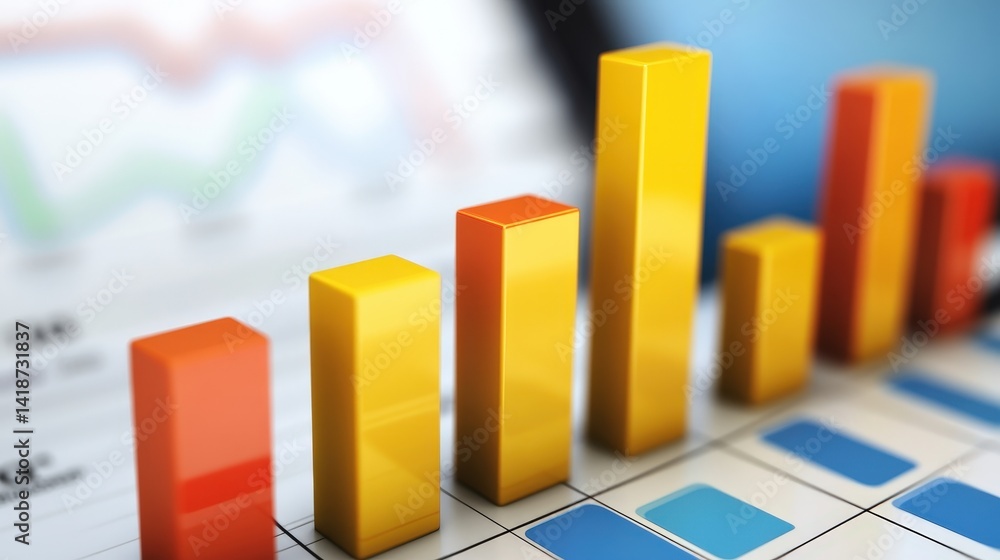 Poster a 3d bar chart illustrating the effects of increasing and decreasing interest rates