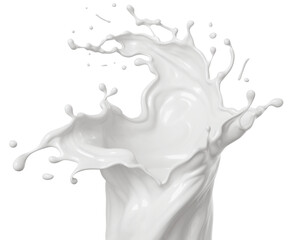 White yogurt or milk cream splash