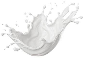 White yogurt or milk cream splash