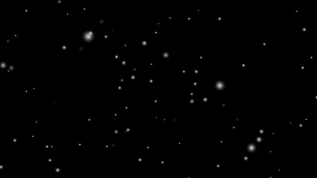 Snowfall on black background, seamless loop.  Easy to key out the background or to add over your composition. Snow falling from sky 4k footage, snow background, 4K Particle background. 