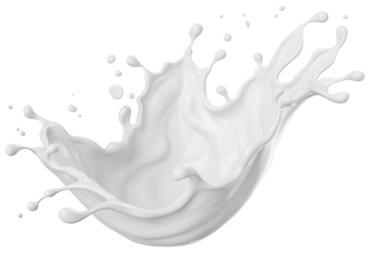 White yogurt or milk cream splash