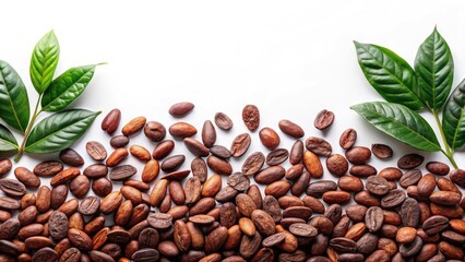 Obraz premium Dark Chocolate Dreams A Nighttime Cocoa Bean Harvest in Lush Tropical Plantation