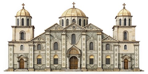 Obraz premium Night Photography: Church of the Beheading, Dramatic Lighting, Money Conflict, Gothic Architecture, Dark Shadows