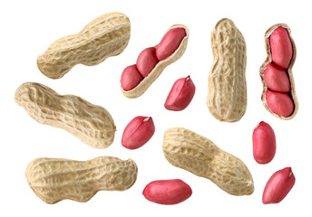 Peanuts and seed isolated, transparent PNG, PNG format, cut out, collection