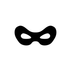 Black carnival mask icon. Vector illustration 